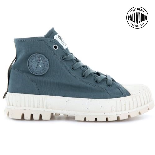 Dámské Boty Palladium Pallashock Mid Organic Tmavě Blankyt | CZ LXS-73A